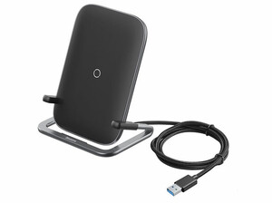 استند شارژر وایرلس رومیزی بیسوس Baseus Rib Horizontal and Vertical Holder Wireless Charger