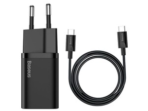 شارژر دیواری سریع و کابل دو سر تایپ سی بیسوس Baseus Super SI Quick Charger IC 25W