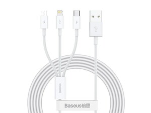 کابل شارژ سریع سه سر بیسوس Baseus Superior Fast Charging USB to M+L+C