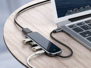 هاب پنج پورت بیسوس Baseus Multi-functional HUB  Type-C to 3xUSB3.0+HDMI+PD