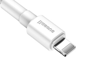 کابل شارژ سریع و انتقال داده لایتنینگ بیسوس Baseus Mini White Lightning Cable 1m 2.4A