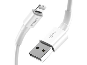 کابل شارژ سریع و انتقال داده لایتنینگ بیسوس Baseus Mini White Lightning Cable 1m 2.4A