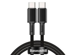 کابل شارژ و انتقال داده  فست شارژ تایپ سی به تایپ سی بیسوس Baseus High Density Braided Type-C to Type-C Cable Fast Charging 100W 2m