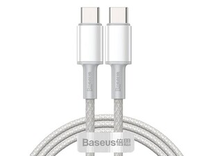 کابل شارژ و انتقال داده  فست شارژ تایپ سی به تایپ سی بیسوس Baseus High Density Braided Type-C to Type-C Cable Fast Charging 100W 2m