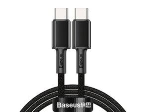 کابل شارژ سریع و انتقال داده تایپ سی به تایپ بیسوس Baseus Metal Data Cable 100W Type-C 2m