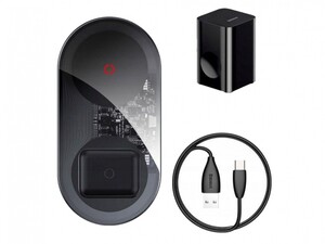 شارژر وایرلس 2 تایی گوشی و ایرپاد 2 بیسوس Baseus Simple BS-W508 2 in 1 Wireless Charger Turbo Edition 20W