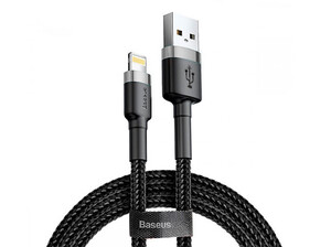 کابل شارژ و انتقال داده لایتنینگ بیسوس Baseus Cafule Lightning Cable 3m
