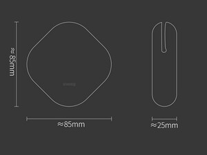 ابعاد کابل شارژ و انتقال داده کششی 1 به 3 بیسوس Baseus Let''s go Little Reunion One-Way Stretchable 3in1 Data Cable