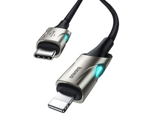 کابل شارژ و انتقال داده 1 متری تایپ سی به لایتنینگ بیسوس Baseus Fish Eye Cable 1M مقاوم دربرابر گره