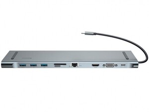 هاب آداپتور تایپ سی چند کاره بیسوس Baseus Enjoyment Type-C 10in1 Hub Adapter