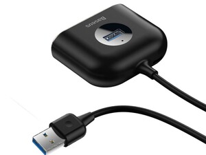 هاب یو اس بی بیسوس BASEUS SQUARE ROUND 4 in 1 USB HUB Adapter