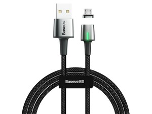 کابل آهنربایی میکرو یو اس بی بیسوس Baseus Micro USB Zinc Magnetic Cable 1M/2.4A