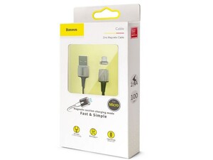 کابل آهنربایی میکرو یو اس بی بیسوس Baseus Micro USB Zinc Magnetic Cable 2m