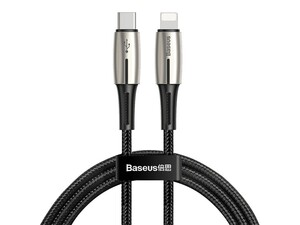 کابل شارژ سریع و انتقال داده تایپ سی به لایتنینگ 18 وات 1.3 متری بیسوس Baseus Water Drop Type-C to iP Cable CATLRD-01