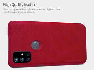 کیف چرمی نیلکین وان پلاس Nillkin Qin Leather Case OnePlus Nord N10 5G