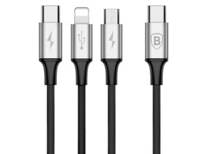 کابل تایپ سی سه سر بیسوس Baseus Rapid Series Type-C 3 In 1 Cable 1.2m