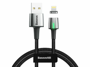 کابل آهنربایی لایتنینگ بیسوس Baseus Lightning Zinc Magnetic Cable 1m/2.4A