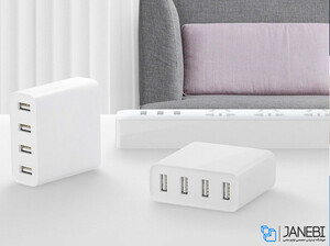 شارژر 4 پورت شیائومی Xiaomi CDQ01ZM Fast Charge 4Port Wall Charger
