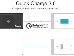 پاور بانک 10000 میلی آمپر وایرلس انرجایزر مدل QE10000CQ