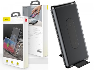 پاور بانک 10000 میلی آمپر وایرلس بیسوس مدل BS-10KPW02 Dual Coil Design & Real-Time Digital Display