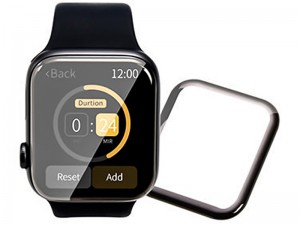 محافظ صفحه نمایش تمام چسب بلوئو مدل 3D curved full Glue مناسب برای ساعت هوشمند اپل واچ 44mm