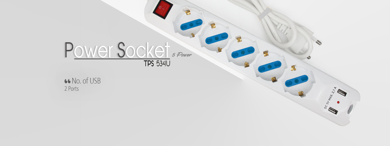 پنچ راهی برق تسکو مدل TPS 534U + دو پورت USB