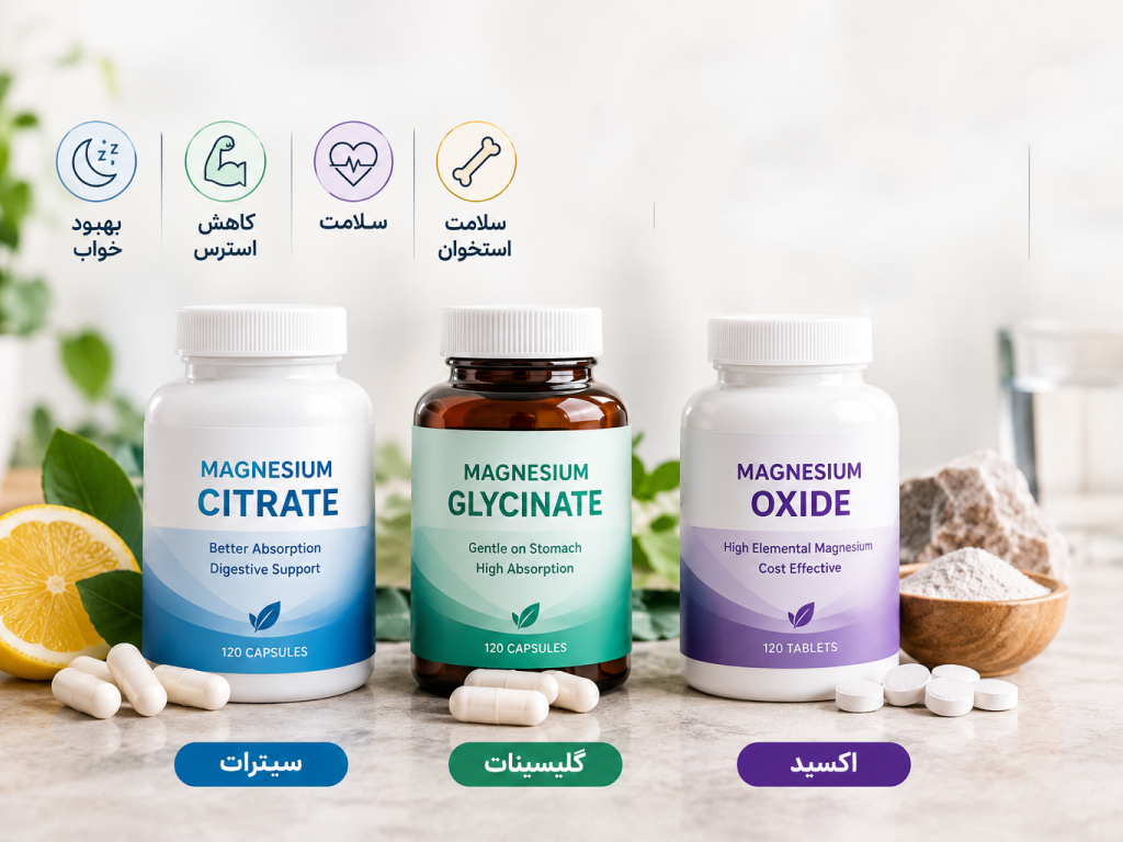 انواع منیزیم؛ سیترات، گلیسینات یا اکسید؟ راهنمای انتخاب مکمل منیزیم