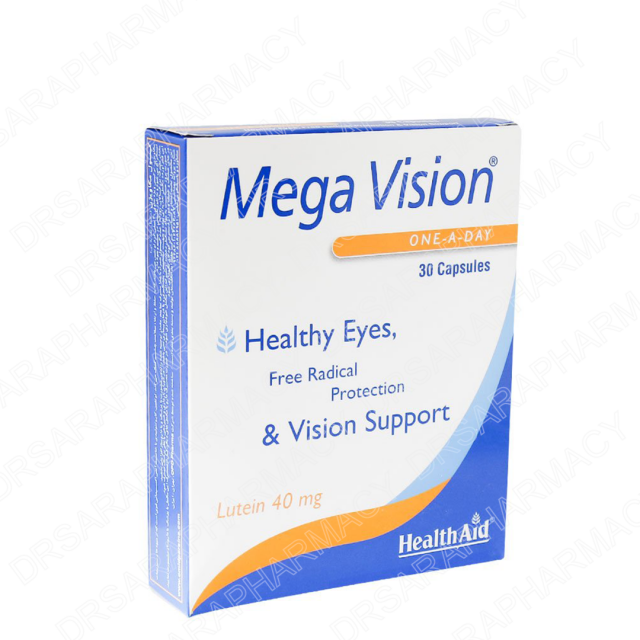کپسول 30 عددی مگا ویژن لوتئین 40 میلی گرم هلث اید