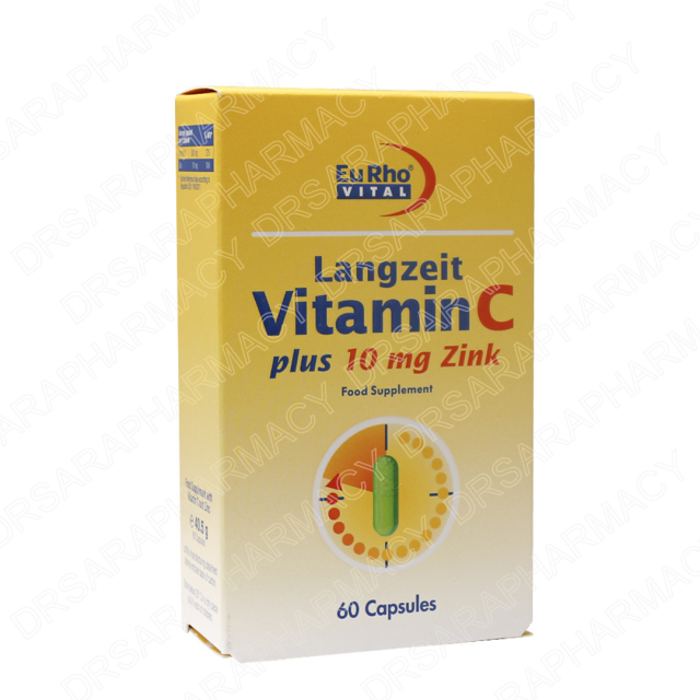 کپسول ویتامین C و زینک (۱۰ میلی گرم) یوروویتال ۶۰ عددی