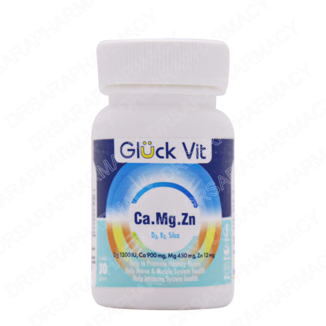 قرص کلسیم منیزیم زینک گلوک ویت 30 عددی