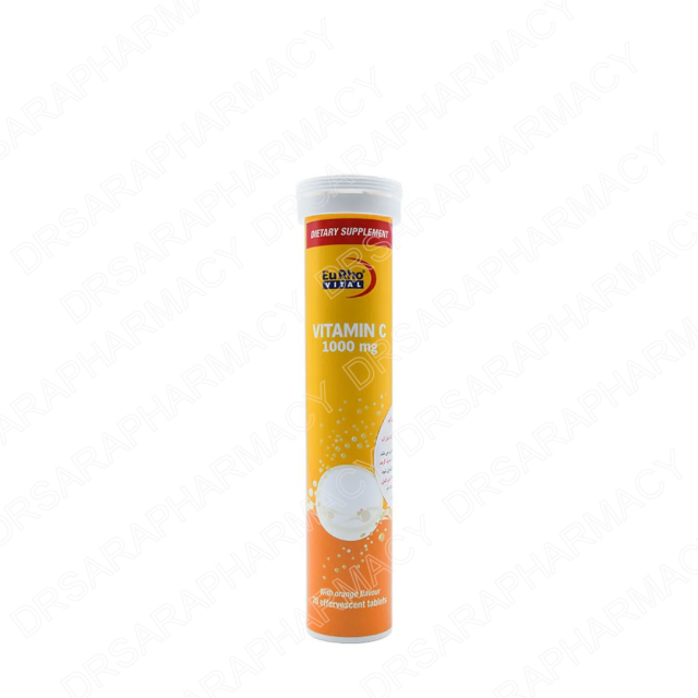 قرص جوشان ویتامین سی 1000 با طعم پرتقال یوروویتال