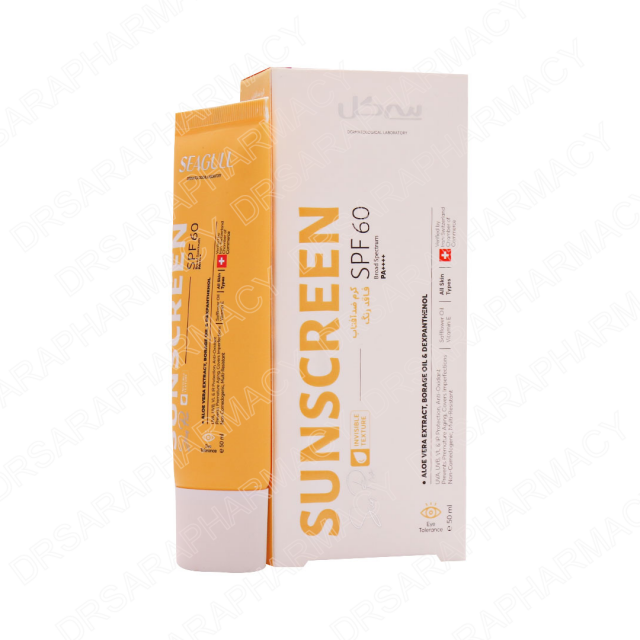 کرم ضد آفتاب SPF60 سی گل مناسب انواع پوست 50 میلی لیتری