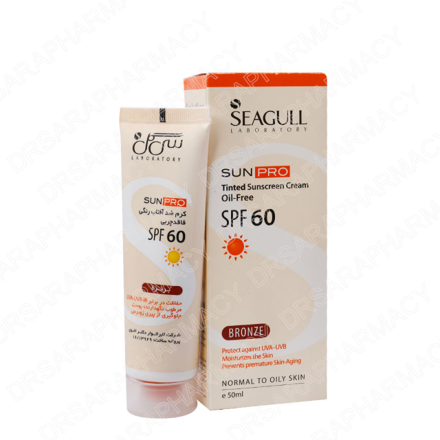 کرم ضد آفتاب سی گل SPF60 فاقد چربی ۵۰ میلی لیتری برنز