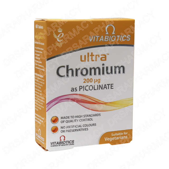 قرص اولترا کروم 200 میکروگرم ویتابیوتیکس 60 عددی