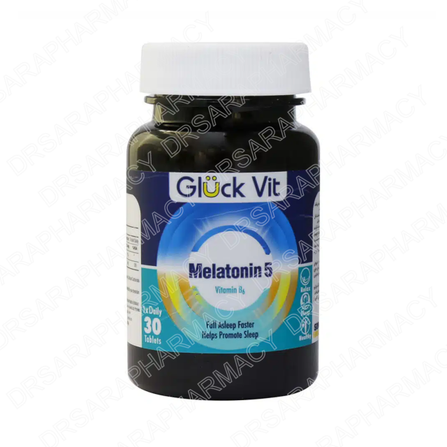 قرص ملاتونین 5 میلی گرم و ویتامین B6 گلوک ویت 30 عددی