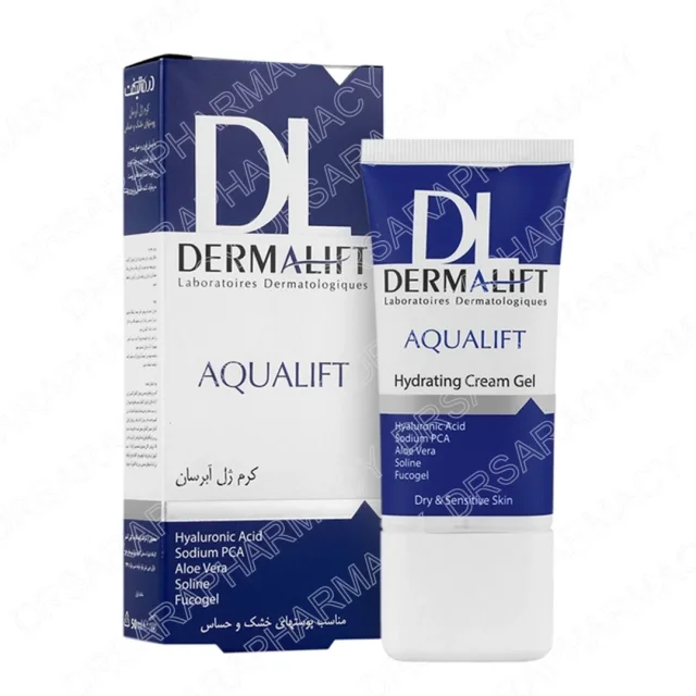 ژل آبرسان آکوالیفت درمالیفت 50 میلی لیتری پوست خشک و حساس