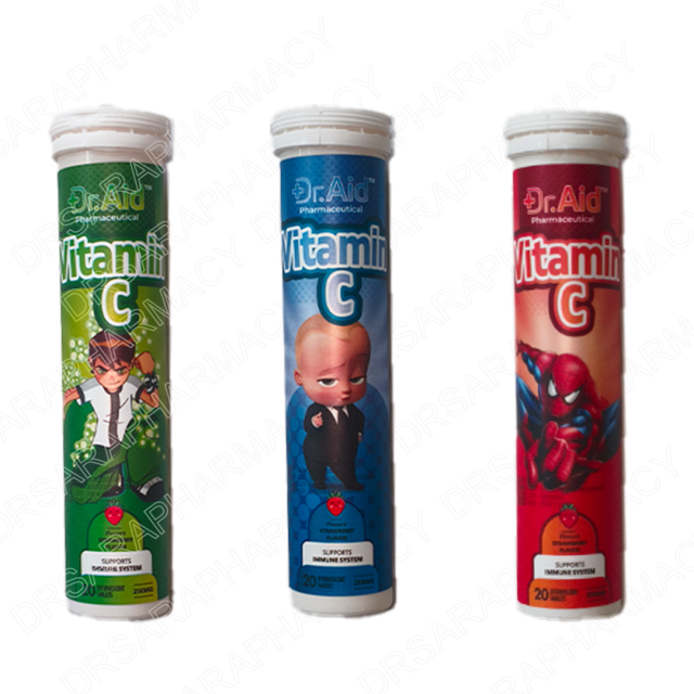 قرص جوشان ویتامین سی 250 میلی گرم دکتر اید 20 عدد