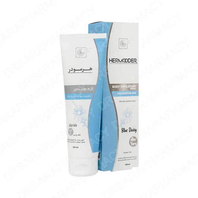 کرم موبر بدن آلوئه ورا هرمودر مناسب پوست حساس ۱۰۰ میلی لیتر