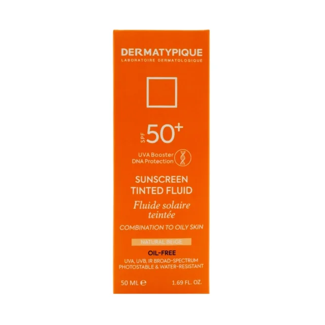 کرم ضد آفتاب رنگی درماتیپیک مدل Tinted Hydra SPF 50+ مناسب پوست چرب 50 میلی‌لیتر