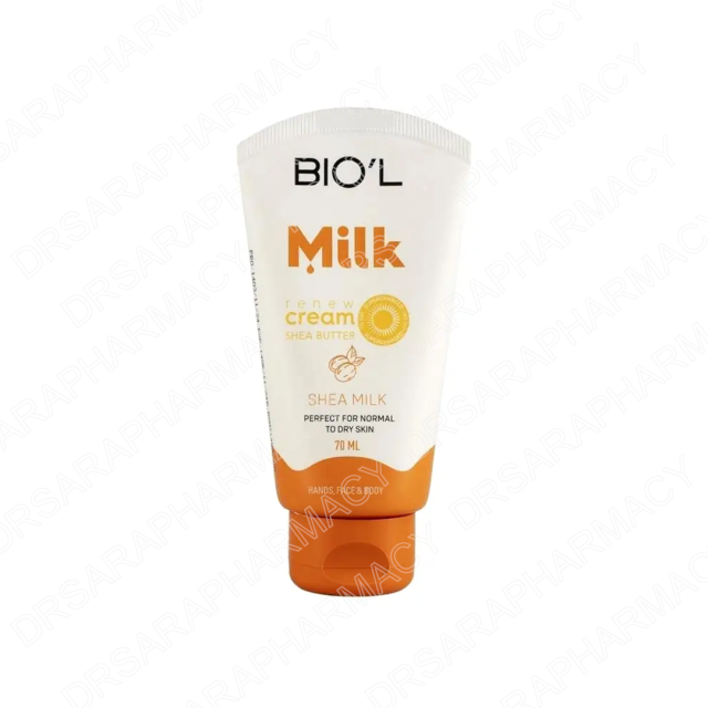 کرم ژل آبرسان تیوبی بیول مدل Milk & Shea حجم 70 میلی‌لیتر