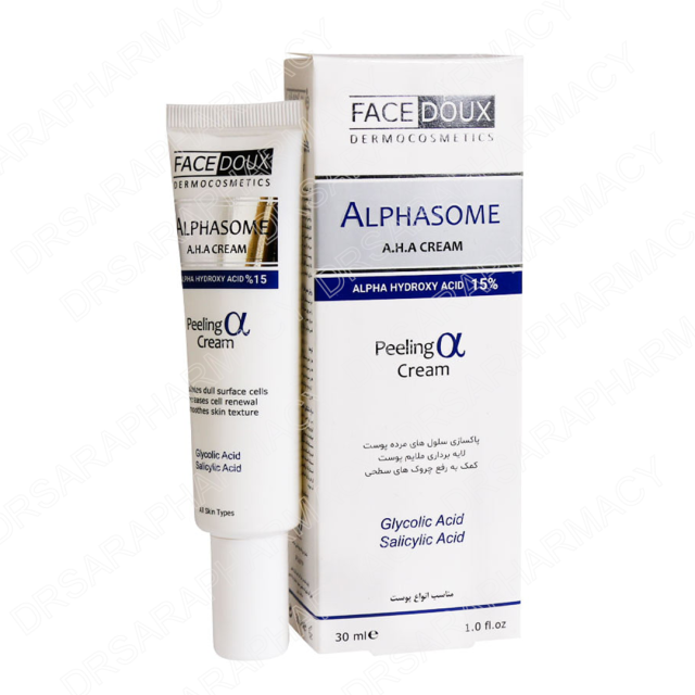 کرم لایه بردار 15 درصد آلفازوم فیس دوکس