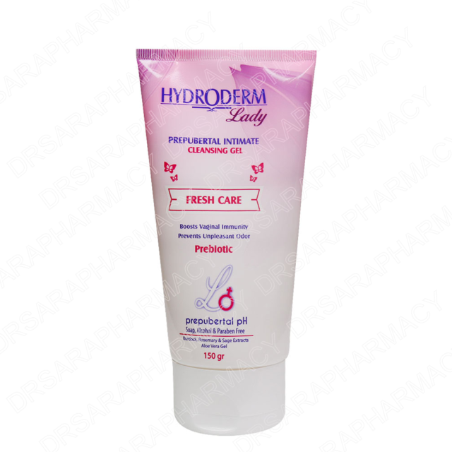 ژل بهداشتی دوشیزگان هیدرودرم حاوی پری بیوتیک