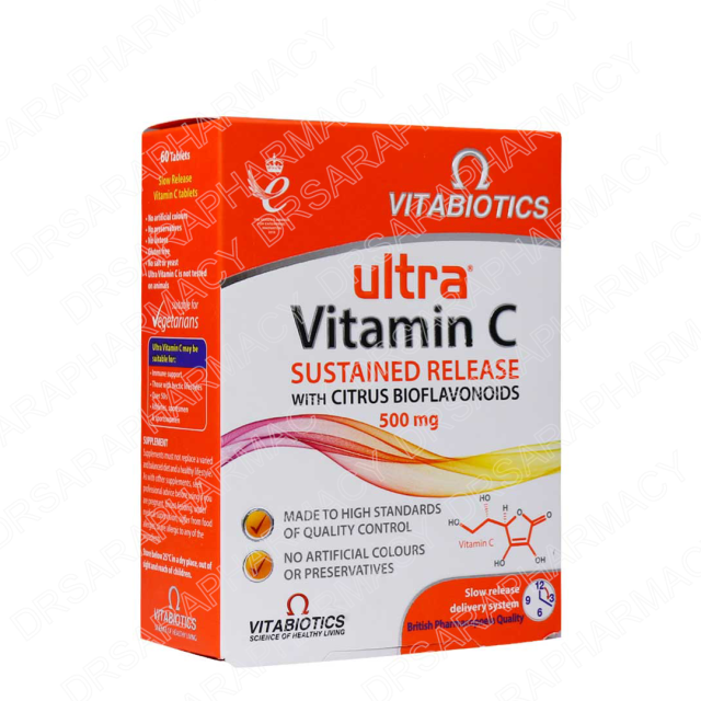 قرص اولترا ویتامین C 500 میلی گرم ویتابیوتیکس