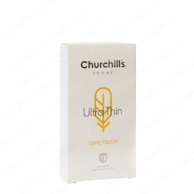 کاندوم فوق العاده نازک اسپرم کش چرچیلز با رایحه وانیل 12 عدد
