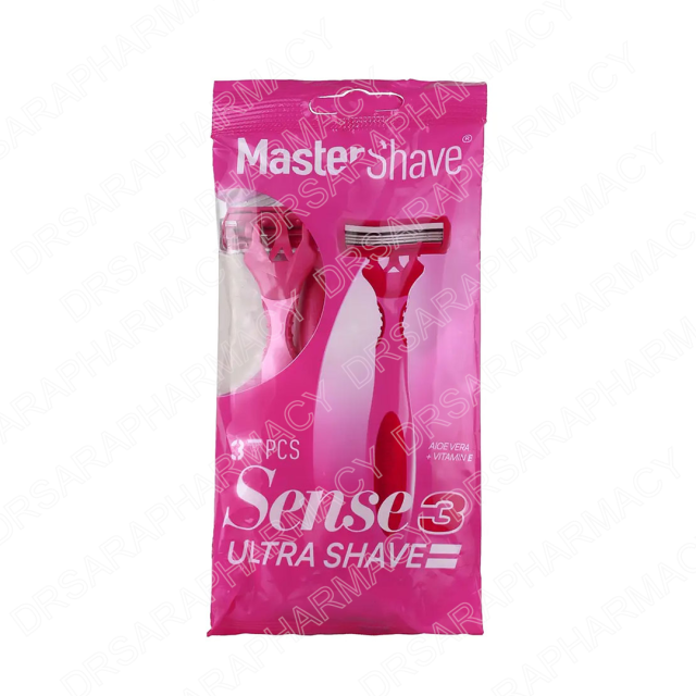 خودتراش مستر شیو مدل سه تیغ master shave مدل sense بسته 3 عددی