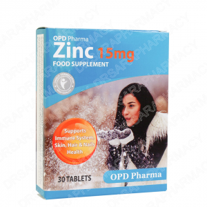 قرص 30 عددی زینک 15 میلی گرم او پی دی فارما