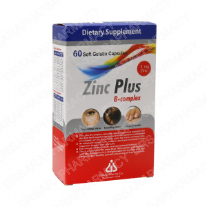 کپسول زینک پلاس ب کمپلکس دانا 5 میلی گرم 60 عددی