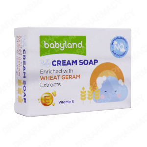 صابون کرمی بچه حاوی عصاره جوانه گندم بیبی لند 100 گرمی