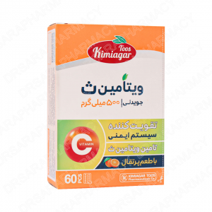 قرص جویدنی ویتامین C 500 میلی گرم کیمیاگر طوس 60 عددی