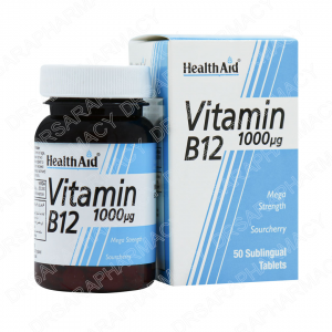 قرص ویتامین B12 ۱۰۰۰ میکروگرم هلث اید ۵۰ عددی